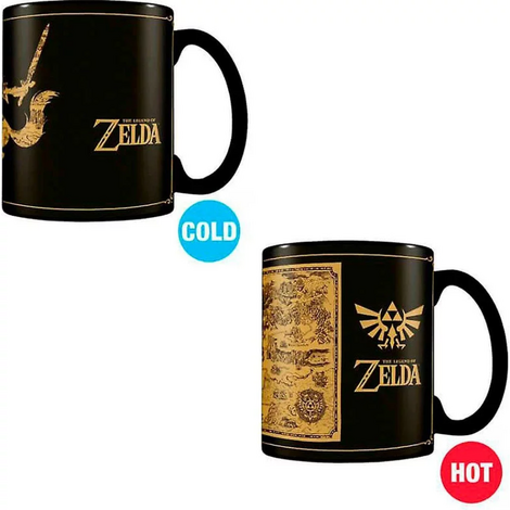 Legend of Zelda Heat Change Mug Silhouette and Map 315 ml - SCMG24878
