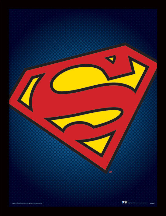 DC Comics (Superman Symbol) Wooden Framed 30 x 40cm Print - FP11203P