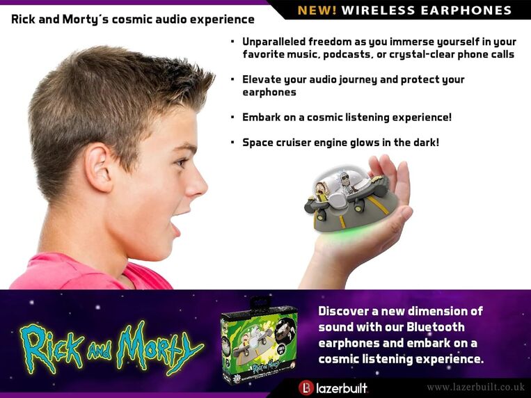 Rick and Morty TWS earphones Space Cruiser - 123623