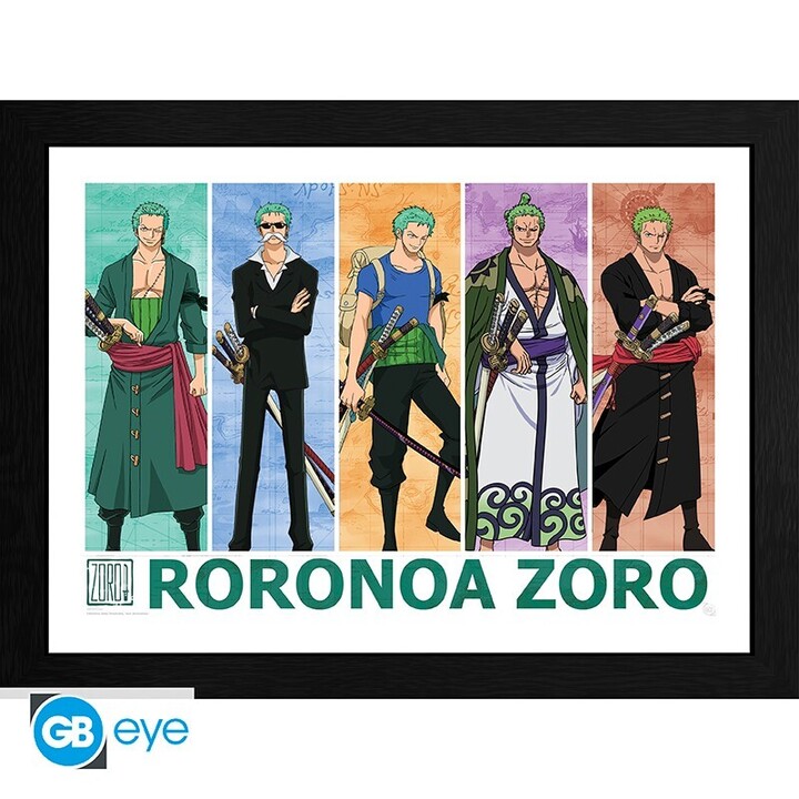 One Piece Wooden Framed print "Pirate Hunter Zoro" 30x40 - GBYDCO586