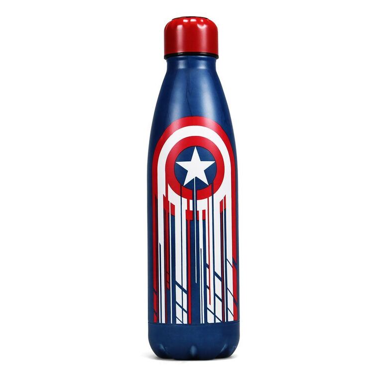 Marvel Water Bottle Captain America (Metal) - HMB-WTRBMV13