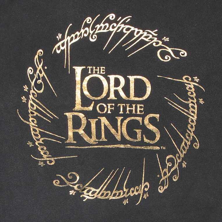 Lord Of The Rings – Gold Foil Logo Inc. Acid Wash T-Shirt) - LOR02314TSB- S