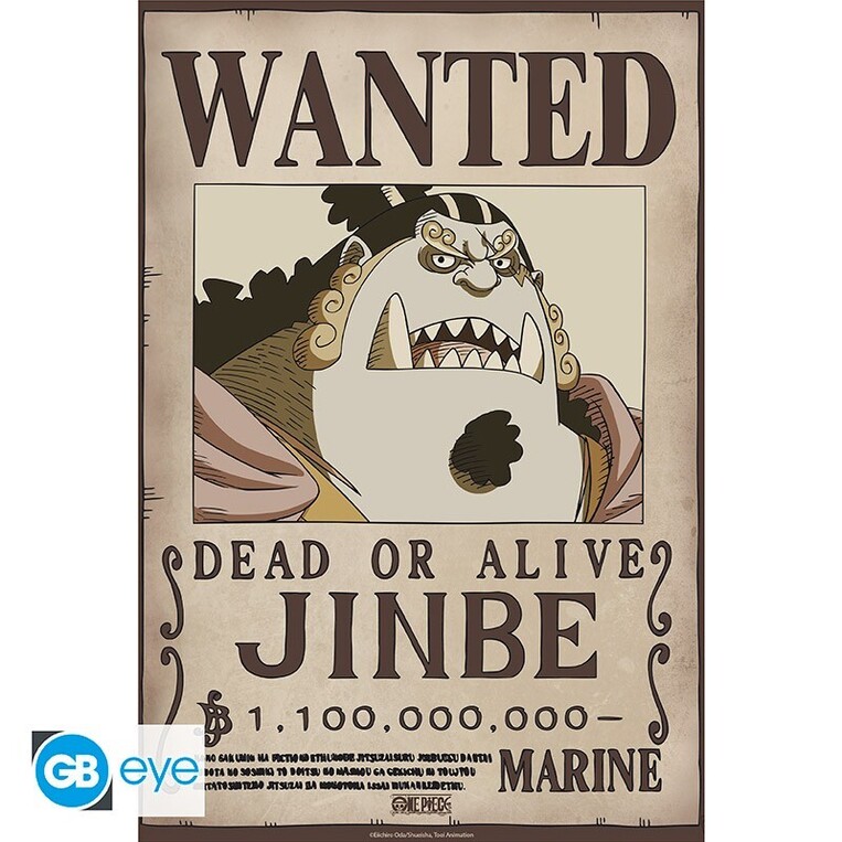 One Piece Poster Chibi 52x38 Wanted Jinbe Wano - GBYDCO623