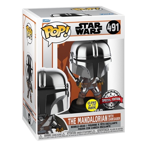 Funko Pop! Star Wars: The Mandalorian With Darksaber #491