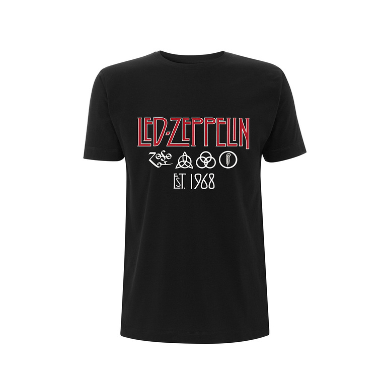 Led Zeppelin – Symbols Est 1968 (T-Shirt) - RTLZETSBSYM- L