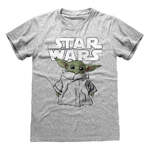 Star Wars The Mandalorian 'Child Sketch' (Grey) T-Shirt - MAN00818TSC- M