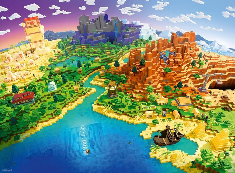 Ravensburger Παζλ 500 Τεμ. Minecraft - 12001568