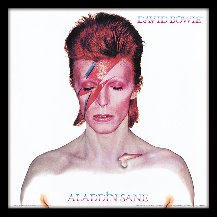 David Bowie (Aladdin Sane) Album Cover Wooden Framed Print 31.5 x 31.5cm - ACPPR48156