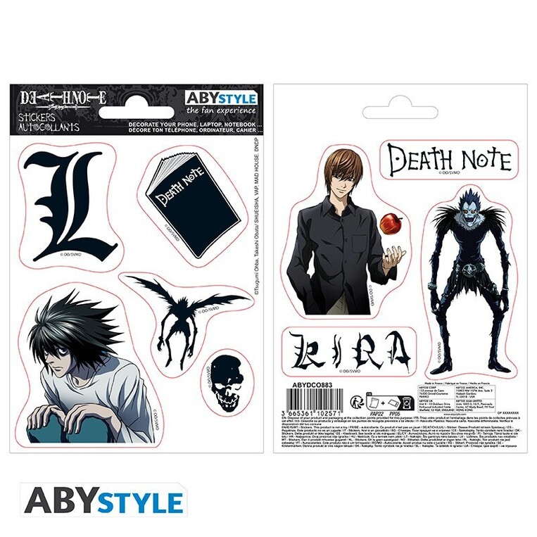 Death Note Stickers 16x11cm/ 2 Sheets "Death Note Icons" - ABYDCO883