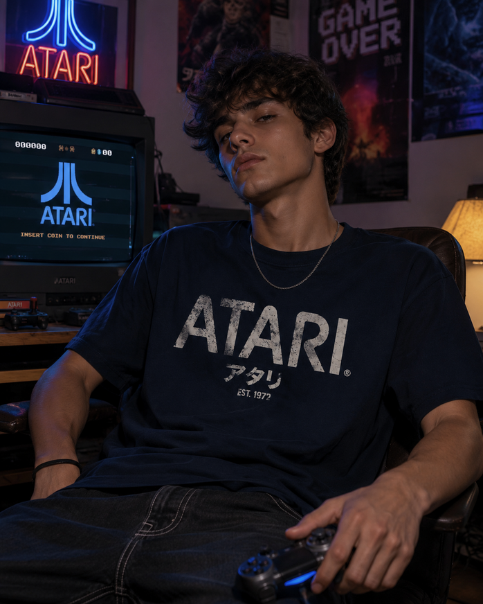 Atari 1972 Japan Classic Regular Tee Navy Blue - TS701138ATA