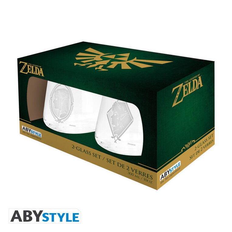 The Legend Of Zelda 2 Glass Set Zelda & Link - ABYVER309 