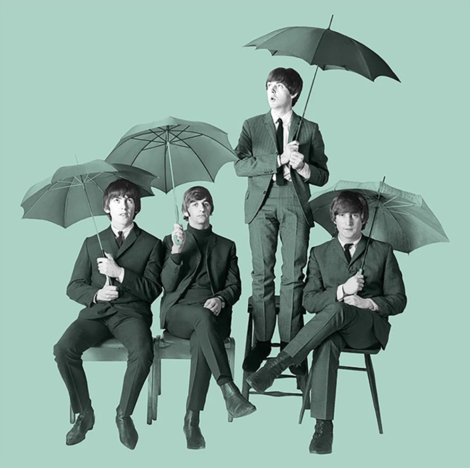 The Beatles (Umbrellas) Canvas 40 x 40cm - DC95854