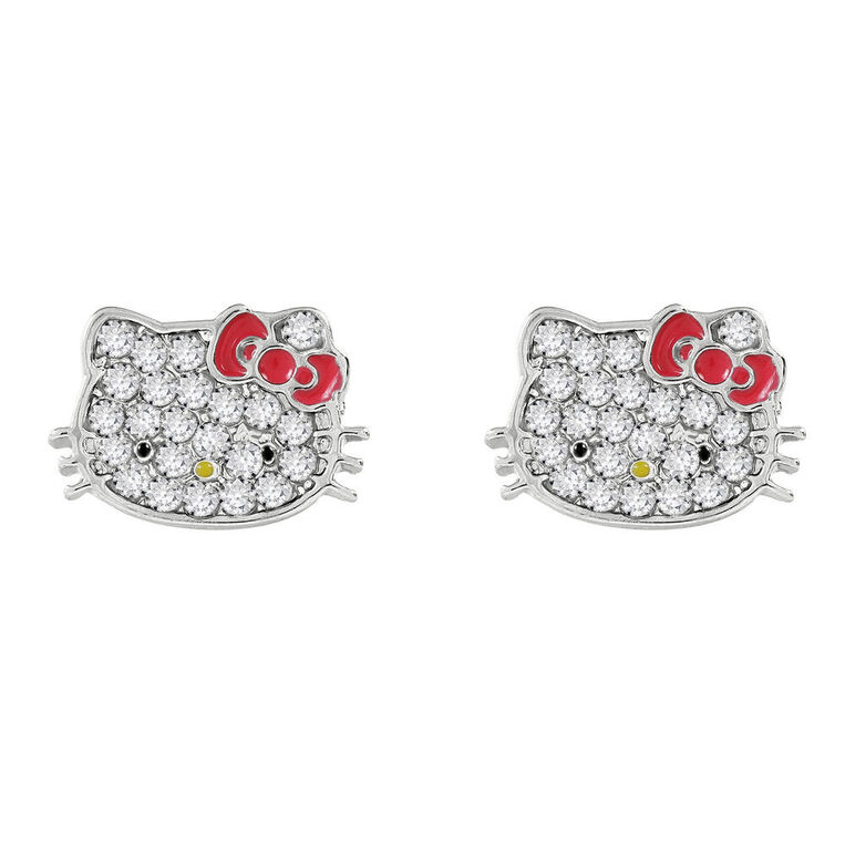 Hello Kitty Earrings Silver Plated - HK50170