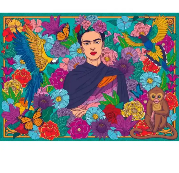 Ravensburger Puzzle: Frida Khalo's Pradise Parrot, Monkey and Blooms 1000pcs - 12001475 