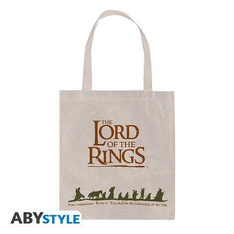 Lord Of The Rings Tote Bag - "Fellowship" Beige 37 x 42cm - TBA0042