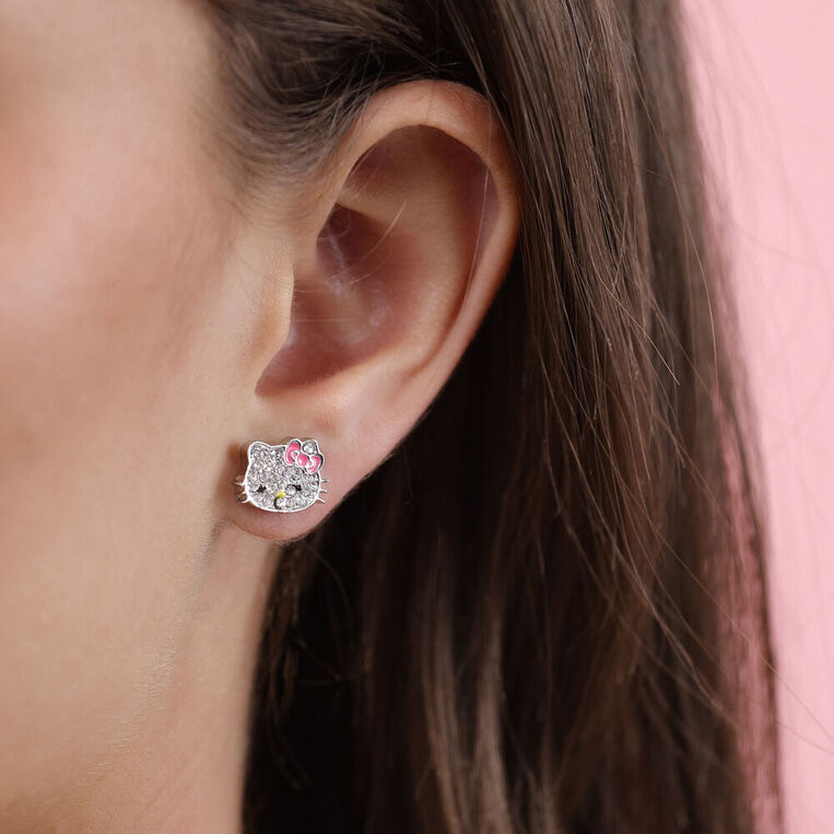 Hello Kitty Earrings Silver Plated - HK50170