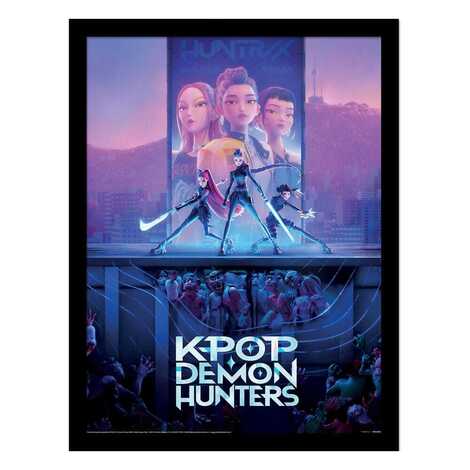 KPop Demon Hunters Collector (Wooden) Print Framed Poster Movie Key Art - FP2510431