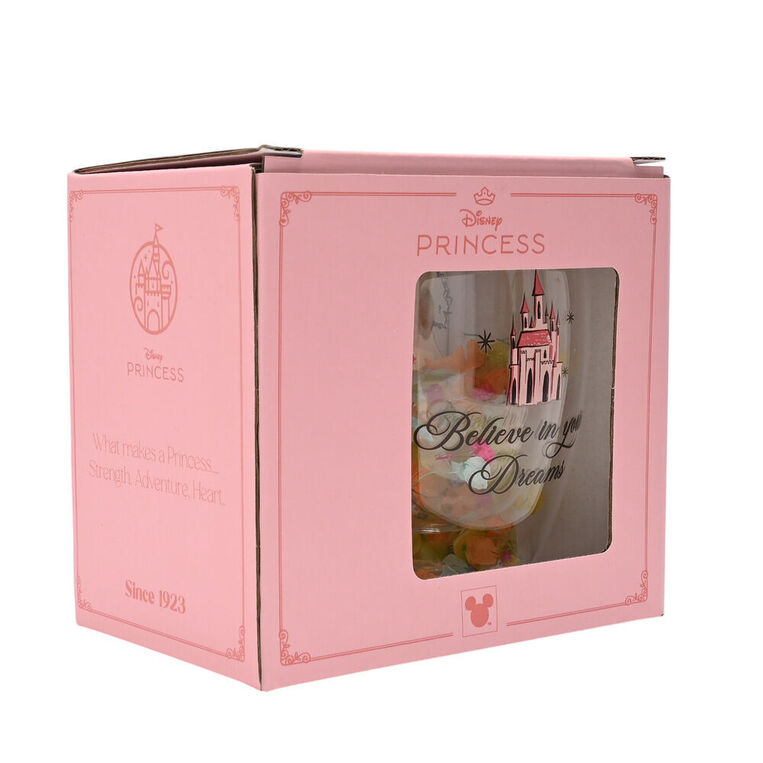 Disney Princess Floral Decorative Glass Mug - DI2333