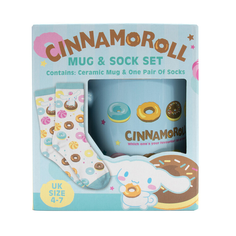 Hello Kitty Cinnamoroll Mug & Sock Set – CM707363