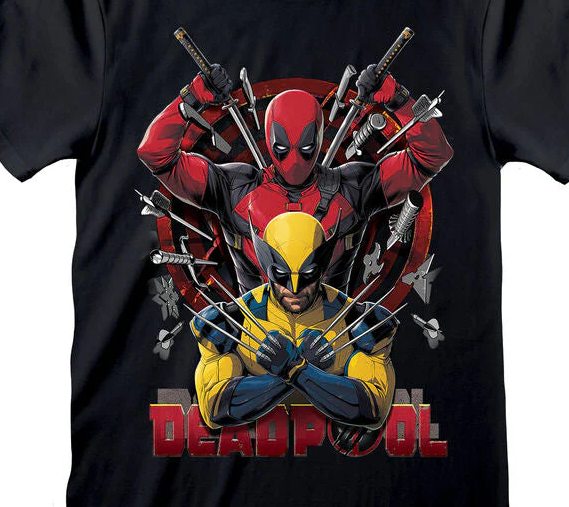 Marvel Deadpool & Wolverine Weapons - T-shirt - DP308517TSB- M