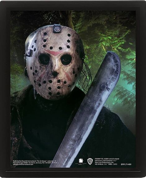Freddy Vs Jason (Jason Voorhees) 3D Lenticular Poster (Framed) - EPPL71489