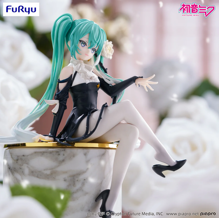 Hatsune Miku Noodle Stopper PVC Statue Flower Fairy White Rose 14 cm - FRYU50751