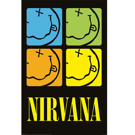 Nirvana Smiley Squares Poster 61x91.5cm - PP35032