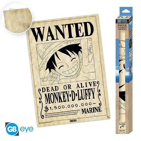 One Piece Parchment Poster Wanted Luffy 66 x 46 cm - GBYDCO606