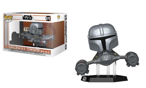 Funko POP! Rides: Star Wars: The Mandalorian - The Mandalorian in N-1 Starfighter (with R5-D4) Figure #670