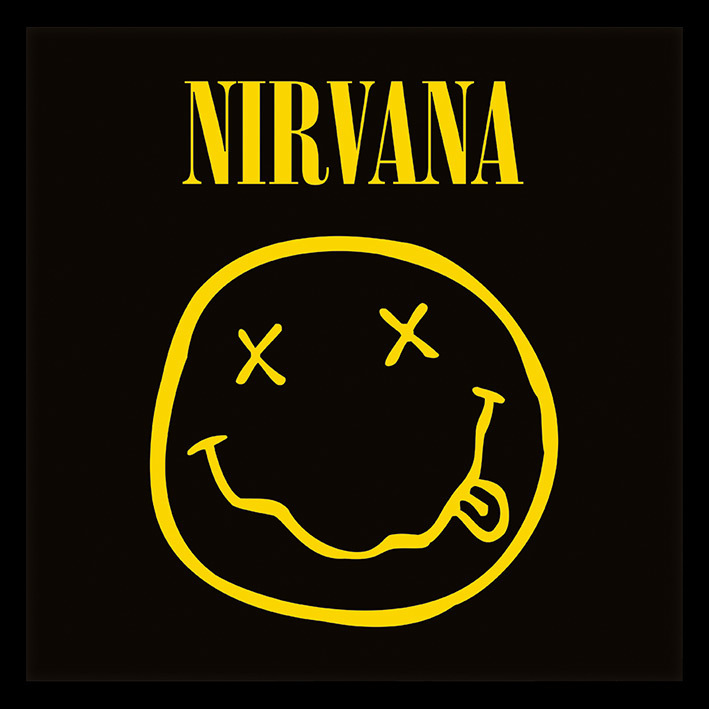 Nirvana (Smiley) Album Cover Wooden Framed Print 31.5 x 31.5cm - ACPPR48297