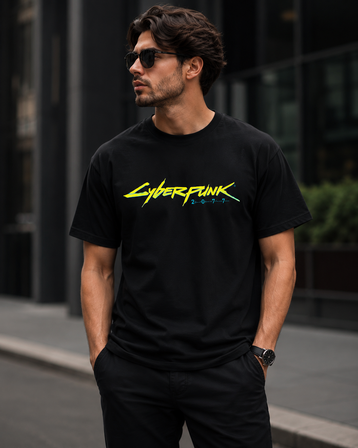 Cyberpunk 2077 Logo Short Sleeve T-shirt - TS347827CPK- XXL
