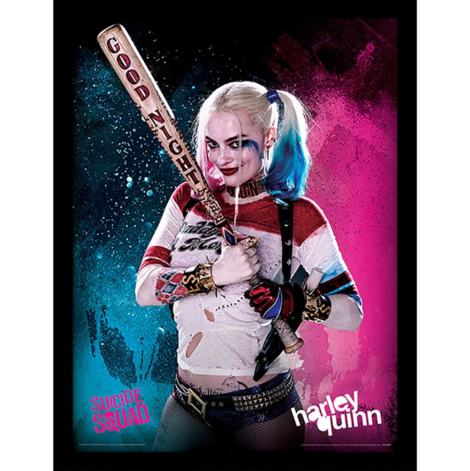 DC Comics Suicide Squad (Harley Quinn) Wooden Framed Print (30x40) - FP11795P