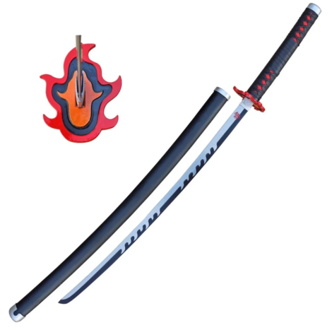 Demon Slayer Kimetsu No Yaiba Replica 1/1 Sword Tanjiro Kamado V2 Fire Breath 74 cm (Carbon Steel) - UCU42222