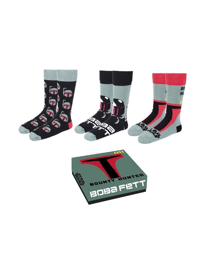 Star Wars Boba Fett 3 Pairs socks set (black/red) - 2200008770