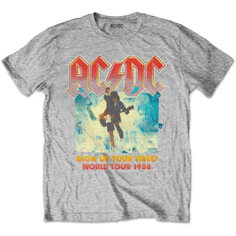 AC/DC Kids T-Shirt: Blow Up Your Video (Heather Grey) - ACDCTS42BH