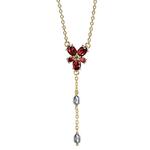 Harry Potter Hermiones Red Crystal Sterling Silver Necklace Replica - NN7900