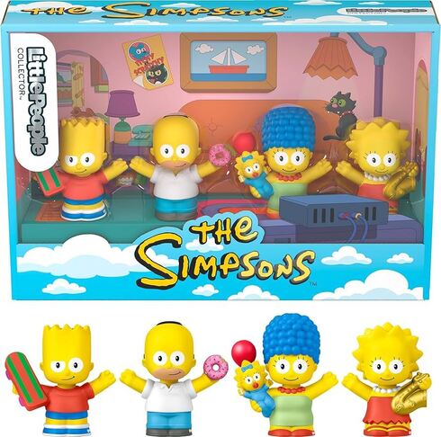 ​Little People Collector The Simpsons TV Series Special Edition Set for Fans, 4 Figures - HXM72
