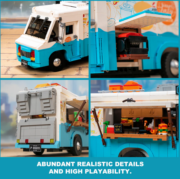 Original-Joyside Series Construction Set Retro Food Truck 19 cm - PASY-85011