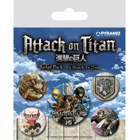 Attack On Titan S3 (The Other Side Of The Wall) Badge Pack Set (Pack Of 5) - BP80773