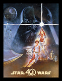 Star Wars 40th Anniversary (New Hope Art) Wooden Framed 30 x 40cm Print - FP12049P