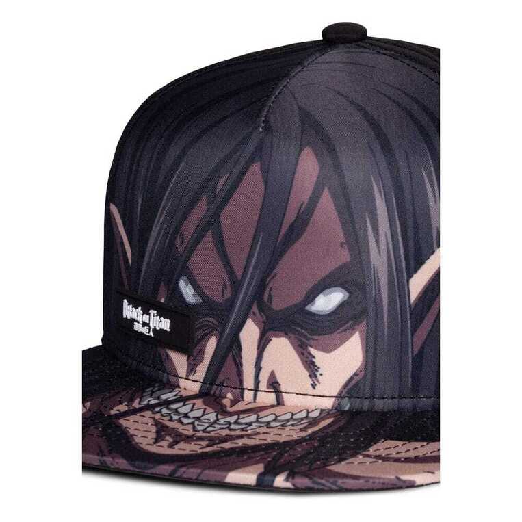 Attack on Titan Snapback Cap Eren Jaeger Titan Black - BA713474ATT