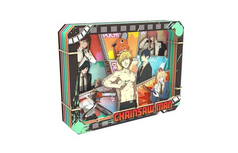 Chainsaw Man Model Kit Wooden Gallery 240 x 180 x 48 Charaters United - PUMI-2811