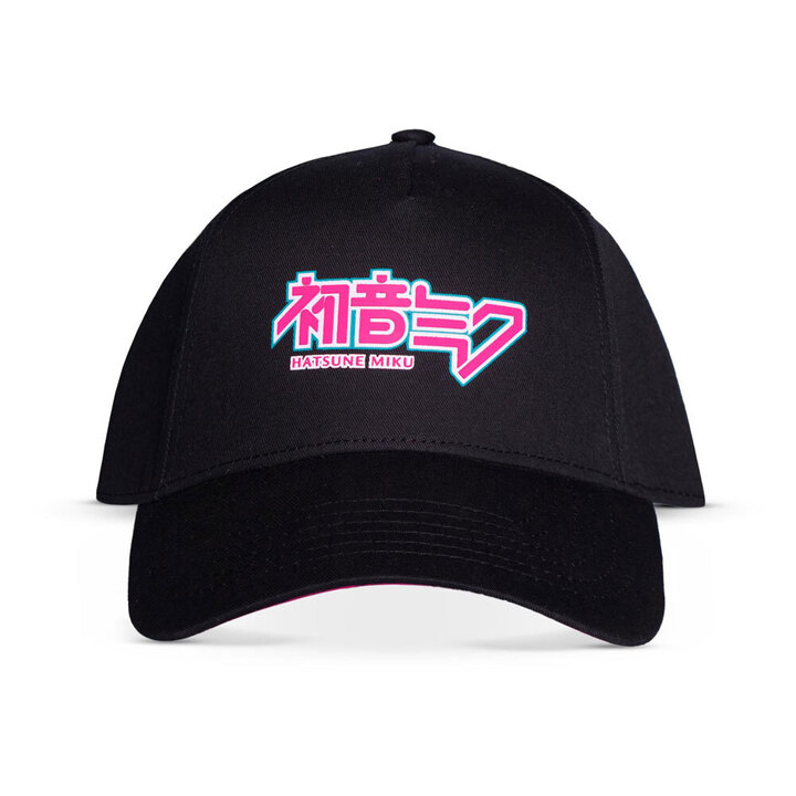 Hatsune Miku Curved Bill Cap Logo (black) - BA212447HMK