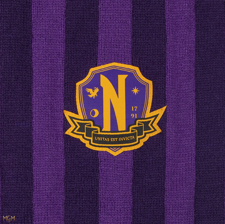 Wednesday Scarf Nevermore Academy Purple - CR1071