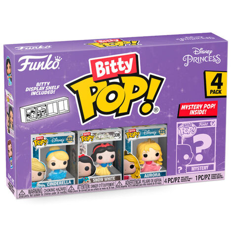 Funko Bitty POP! Disney - Cinderella, Snow White, Aurora & Chase Mystery 4-Pack Figure