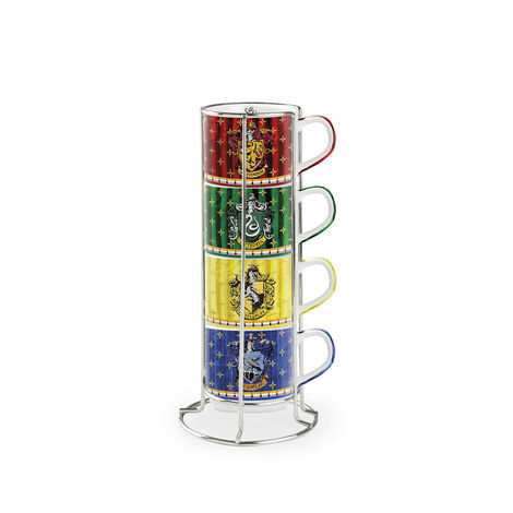 Harry Potter 4 Pc Stackable Coffee Cup Set + Metalrack 80 ml - EGN128005
