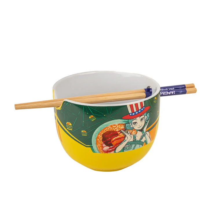 Kpop Demon Hunters Ramen Bowl with Chopsticks Zoey Hamburger - CR4422