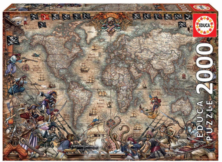Educa Puzzle Pirates Map 2000 pieces - 018.008
