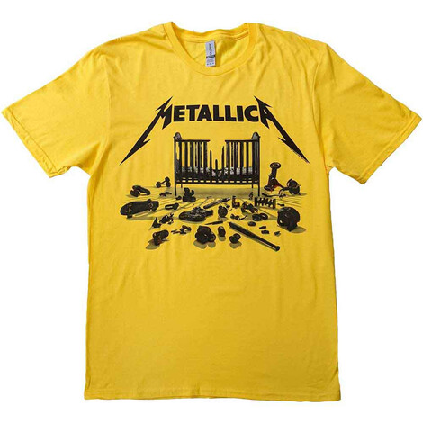 Metallica Unisex T-Shirt: 72 Seasons Simplified Cover (Yellow) - METTS70MY