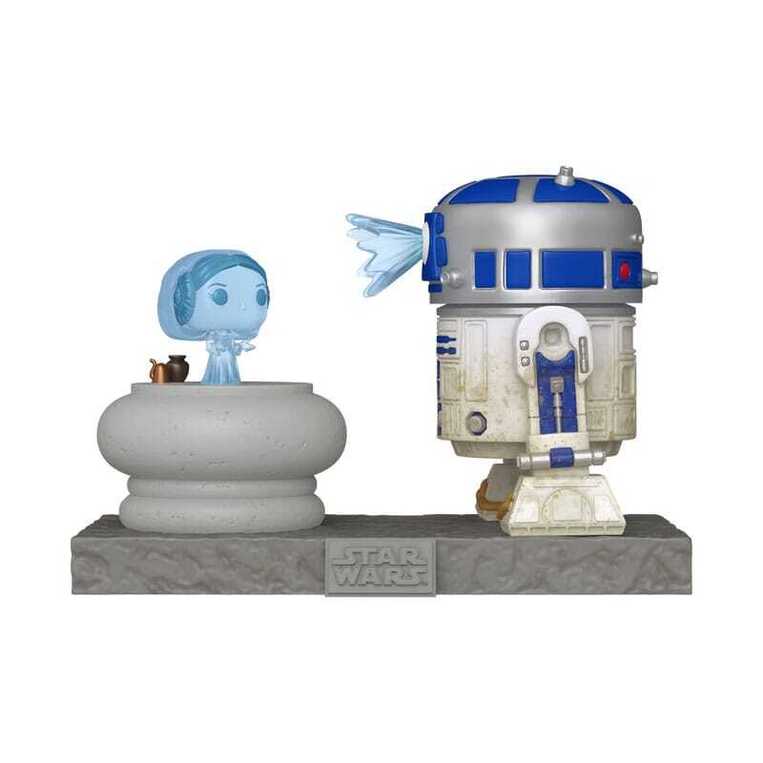 Funko POP! Deluxe: Star Wars - R2-D2 and Princess Leia Hologram Figure #766